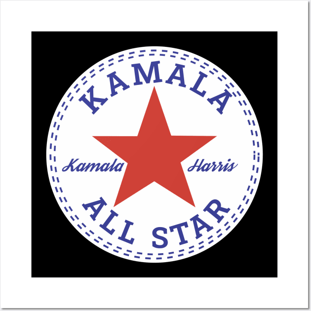 Kamala Harris All Star Logo Parody Wall Art by MMROB